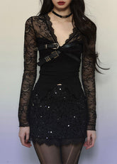 Long Sleeve Cropped Knit Top